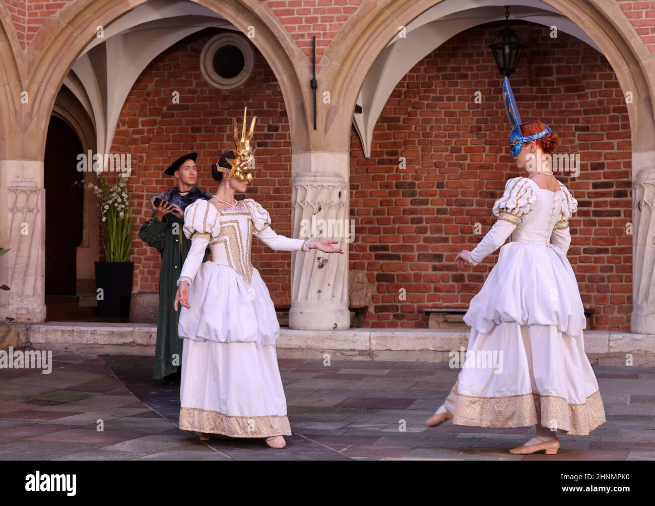 Krakow, Poland. Performance - Harmonia Mundi performed by Cracovia Danza Ballet Stock Photo