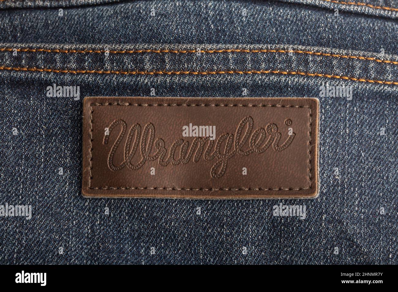 Wrangler Jeans Logo Stock Photo - Alamy