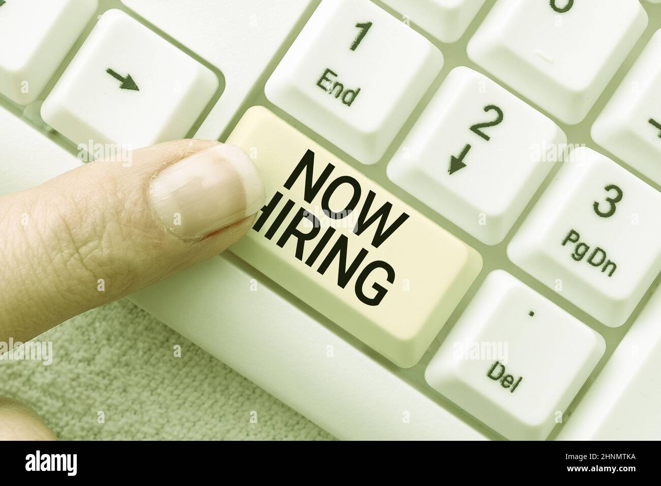 Sign displaying Now Hiring, Business concept finding evaluating working