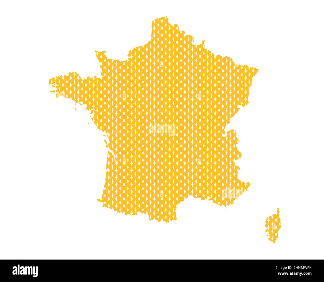 Plain map of France Stock Photo