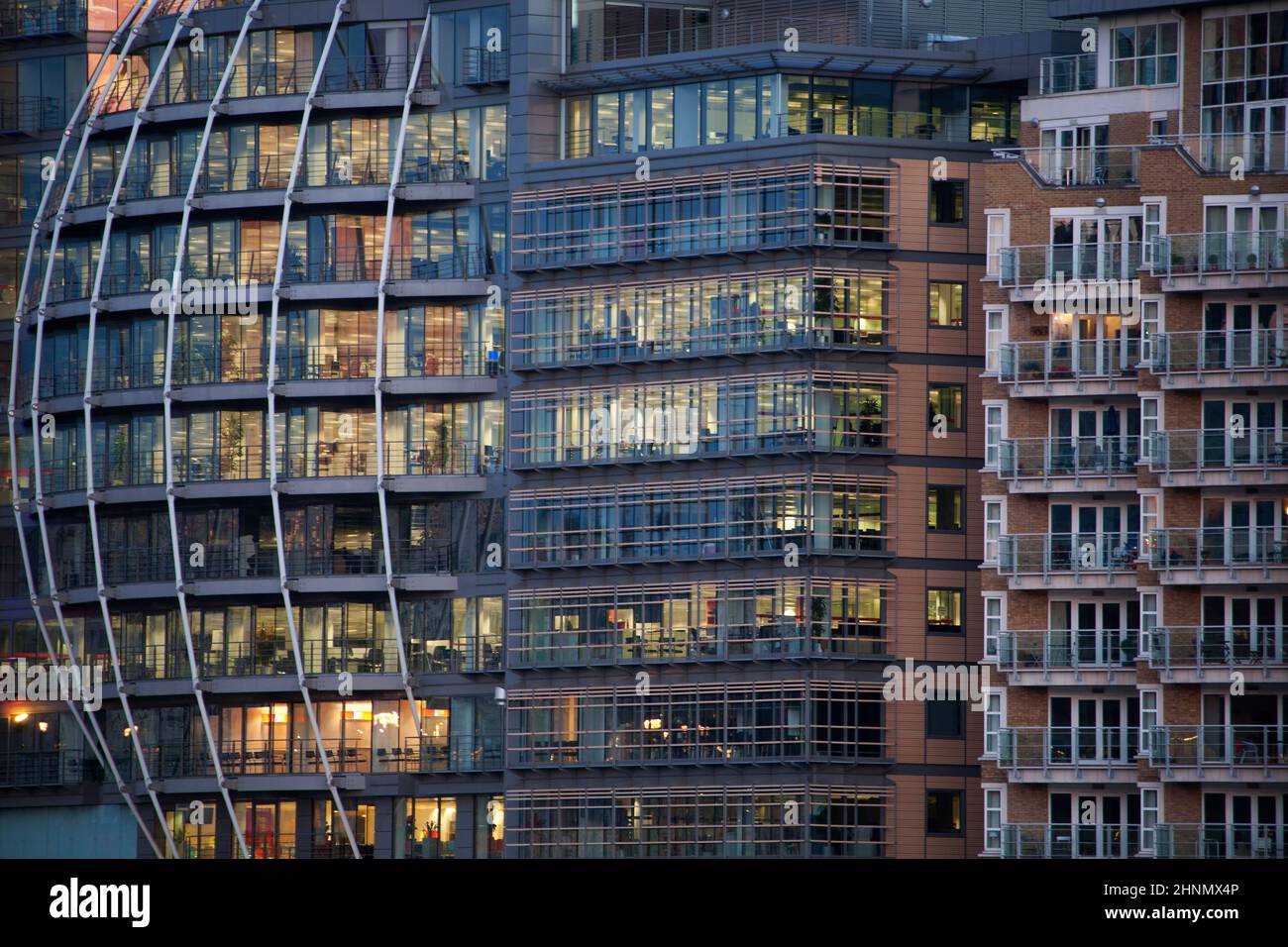 Urban living high density apartments and office space Stock Photo Alamy