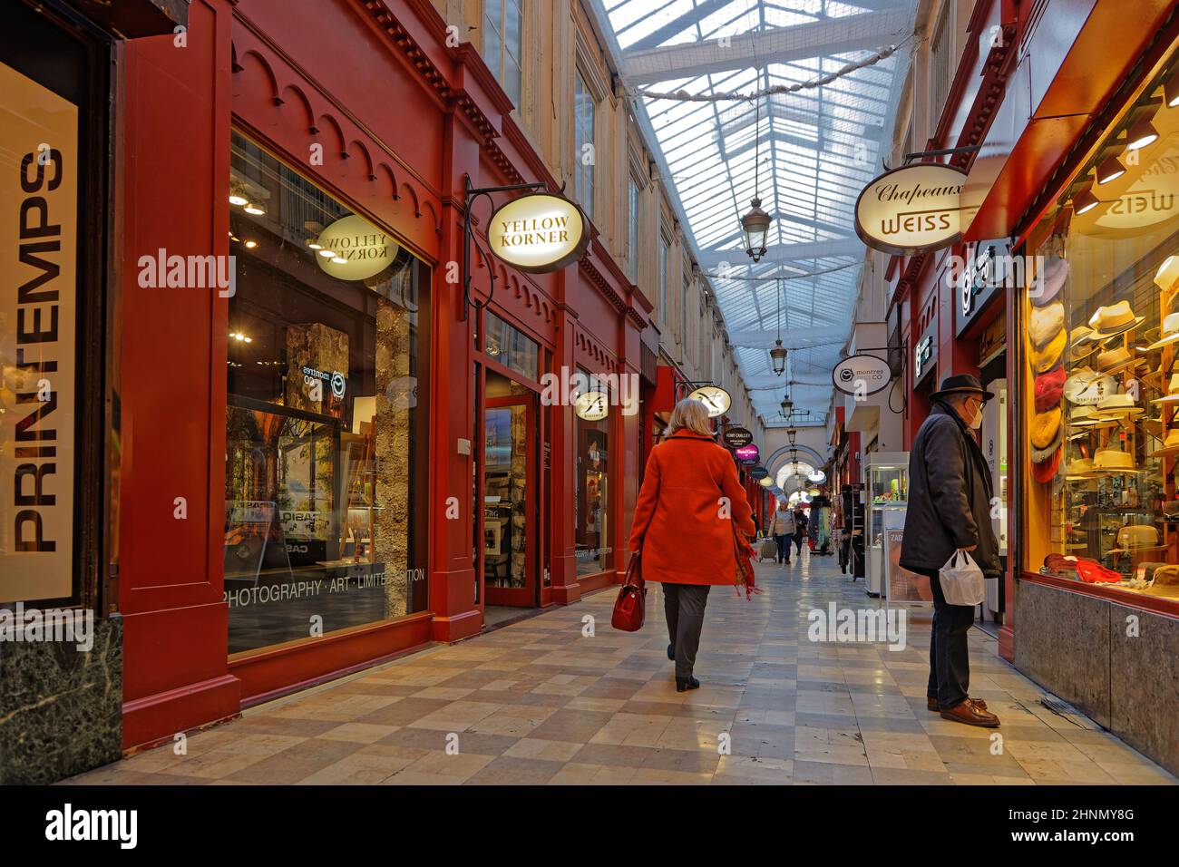 LYON, FRANCE, February 15, 2022 : Shops in Passage de l'Argue, one of the  oldest arcades in the French provinces Stock Photo - Alamy