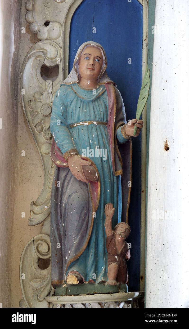 St. Elizabeth of Hungary, statue on the altar of St. Three Kings in the