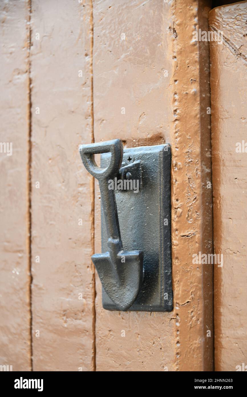 a doorknob in Requena, Valencia Province, Spain Stock Photo