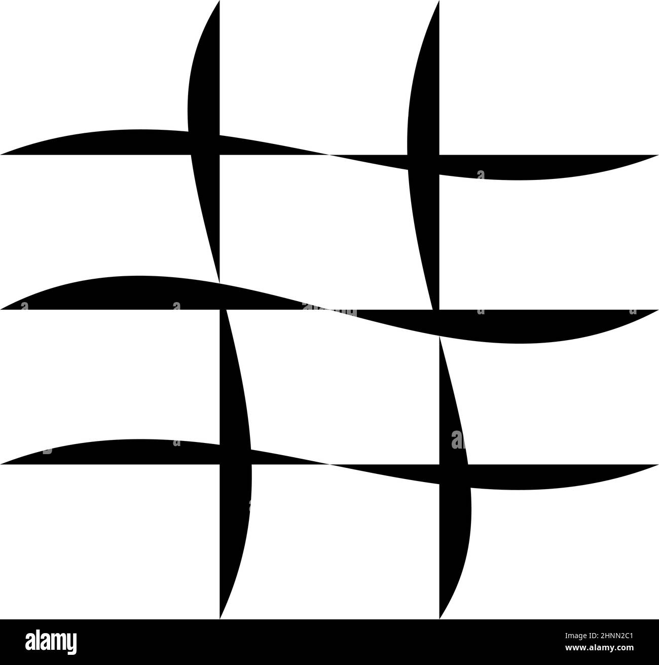 Irregular grid, mesh with random lines. Squares lattice, grating