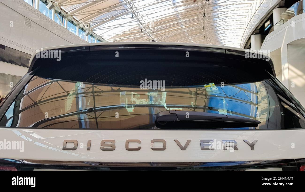 Ukraine, Kiev - March 27, 2020: Land Rover Discovery Sport shiny modern ...