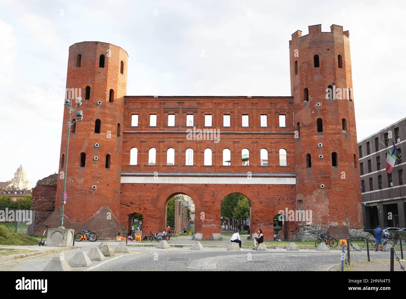Palatine Gate in Turin, Italy Stock Photo