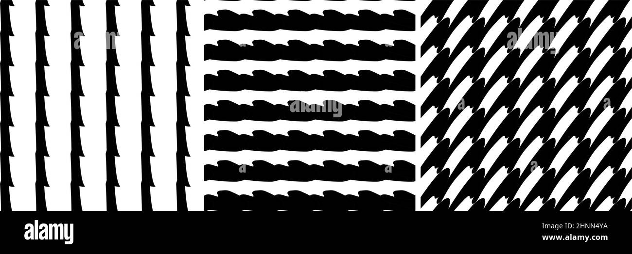 Set of 3 seamless pattern, texture vector - stock vector illustration ...