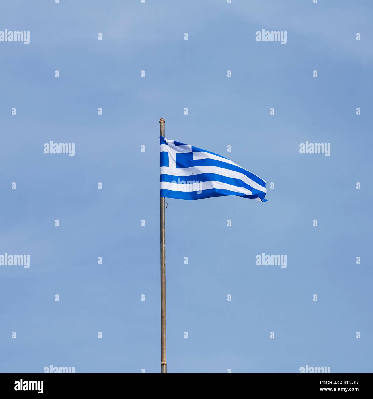 The Greek flag Stock Photo Alamy