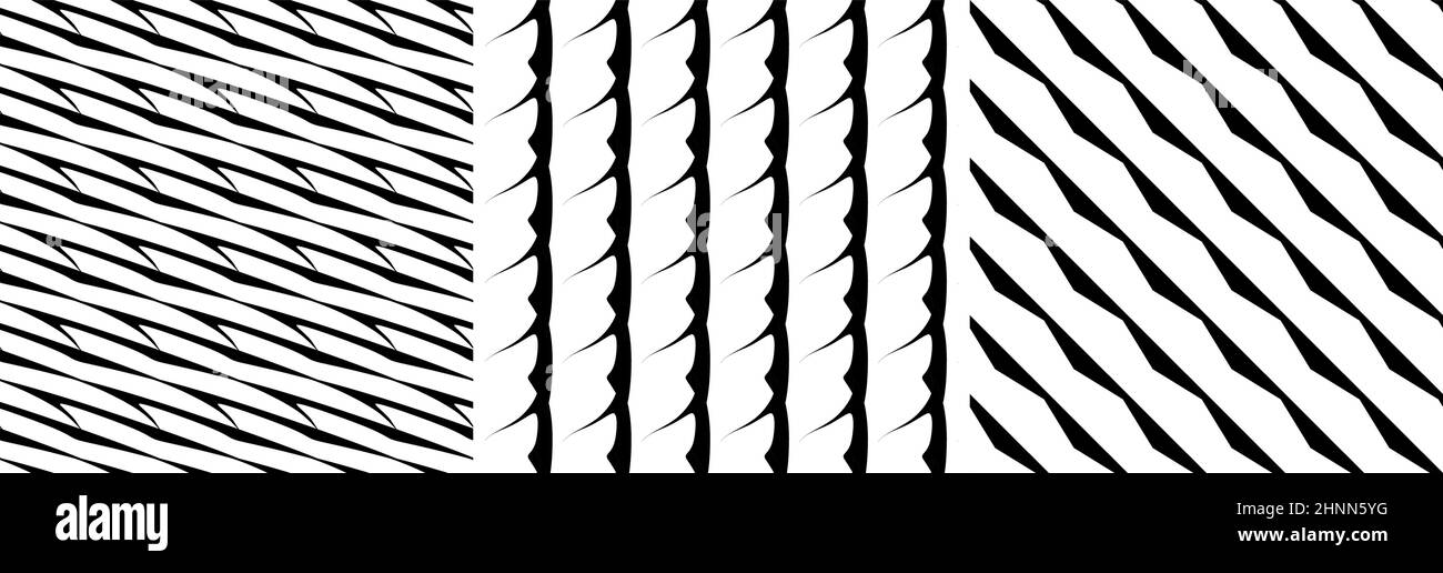 Set of 3 seamless pattern, texture vector - stock vector illustration ...