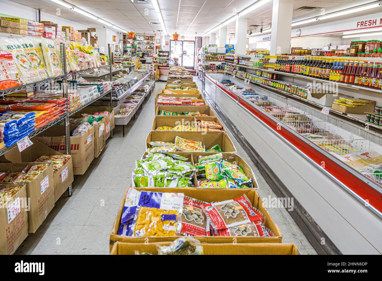 inside of super market  in China Town, Los Angeles Stock Photo