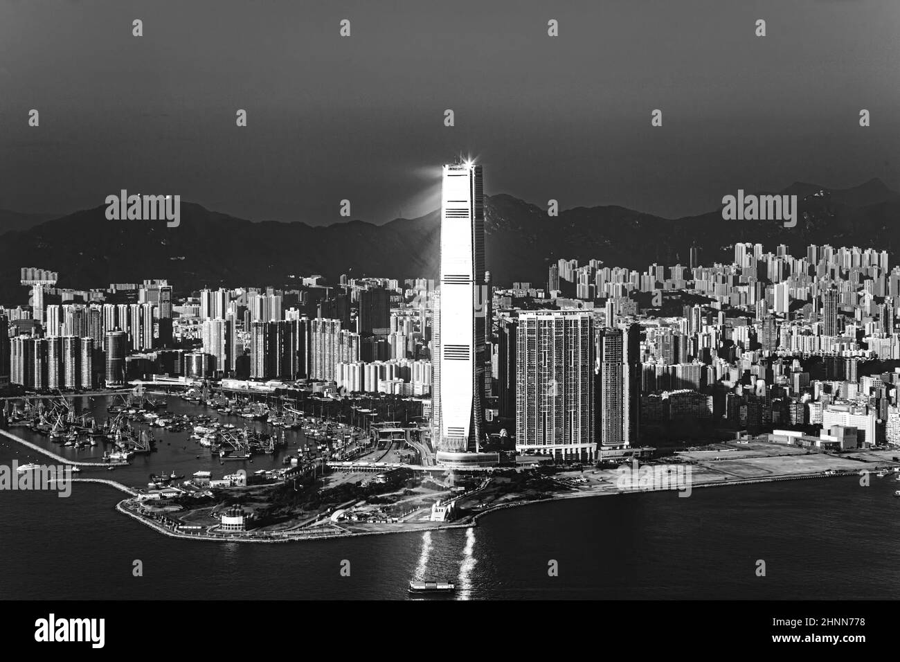 Commerce in hong kong china Black and White Stock Photos & Images - Alamy