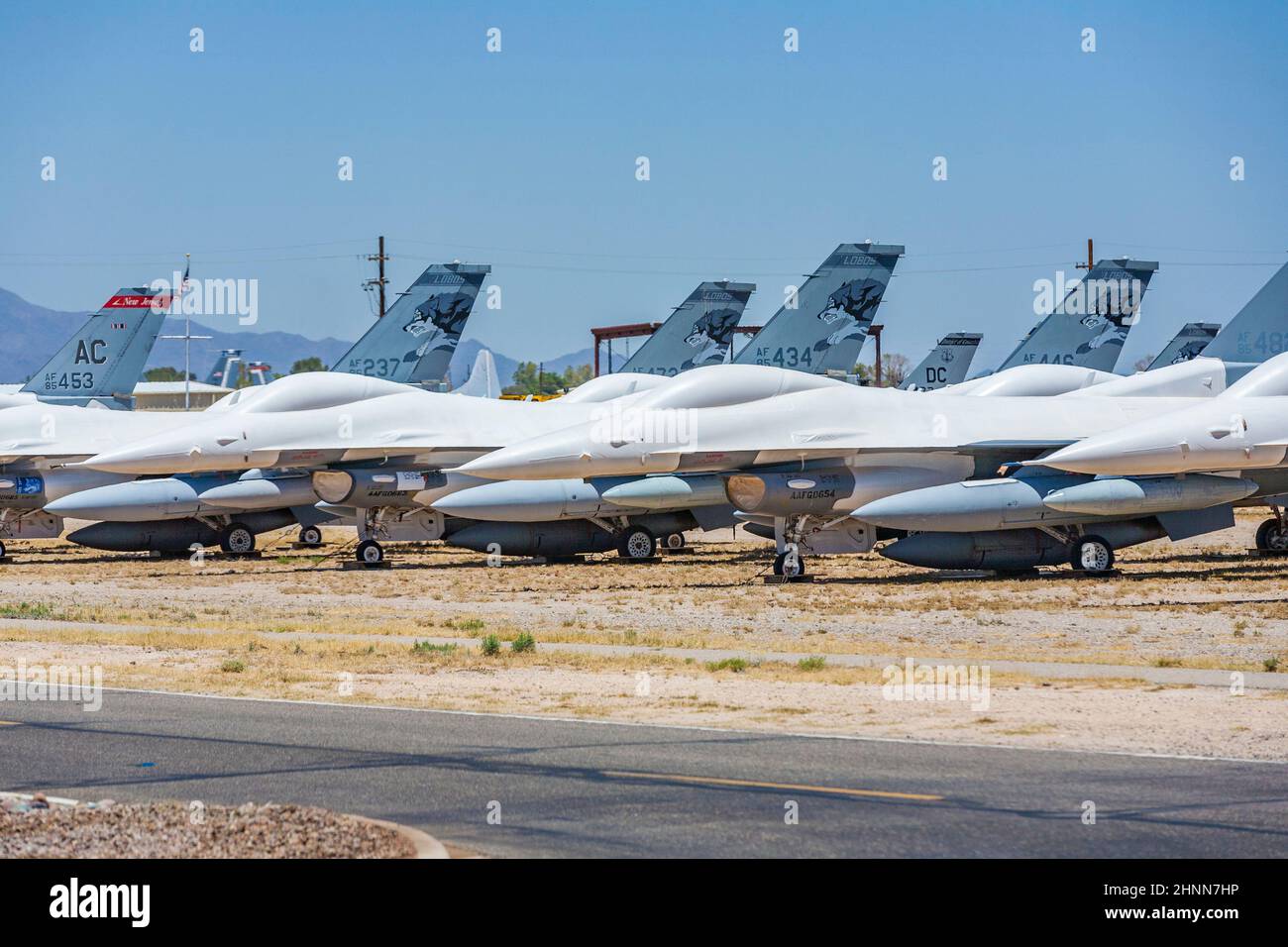 Davis-Monthan Air Force Base AMARG boneyard in Tucson, Arizona Stock Photo