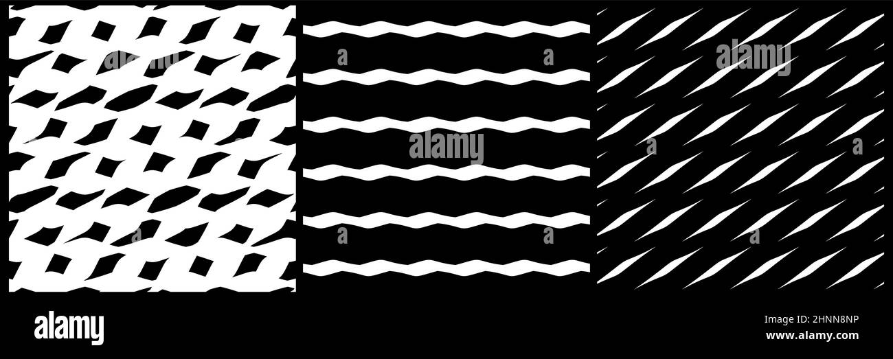 Set of 3 seamless pattern, texture vector - stock vector illustration ...