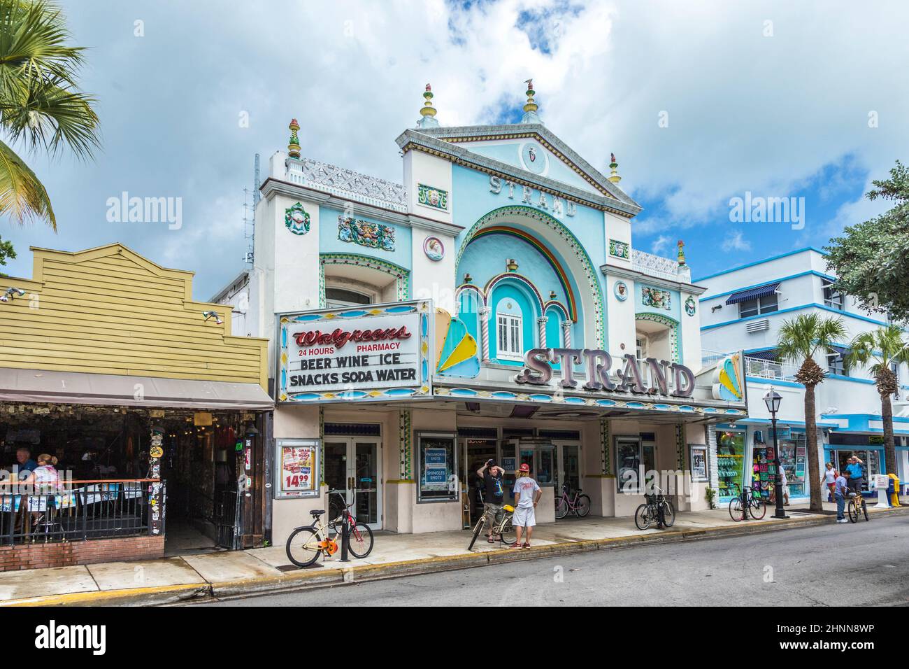 people at cinema theater Strand in Key West Stock Photo