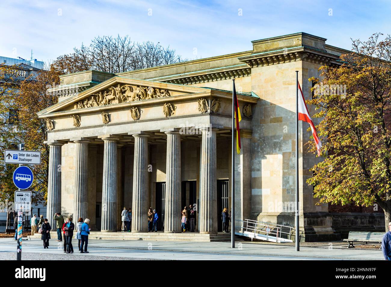 people visit the alte Wache (old Guard House) in Berlin, Germany. Stock Photo