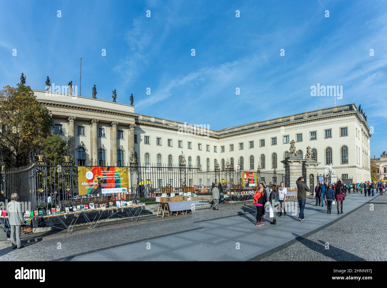 View of Humboldt University of Berlin. Humboldt University is one of Berlin oldest universities, founded in 1810. Stock Photo