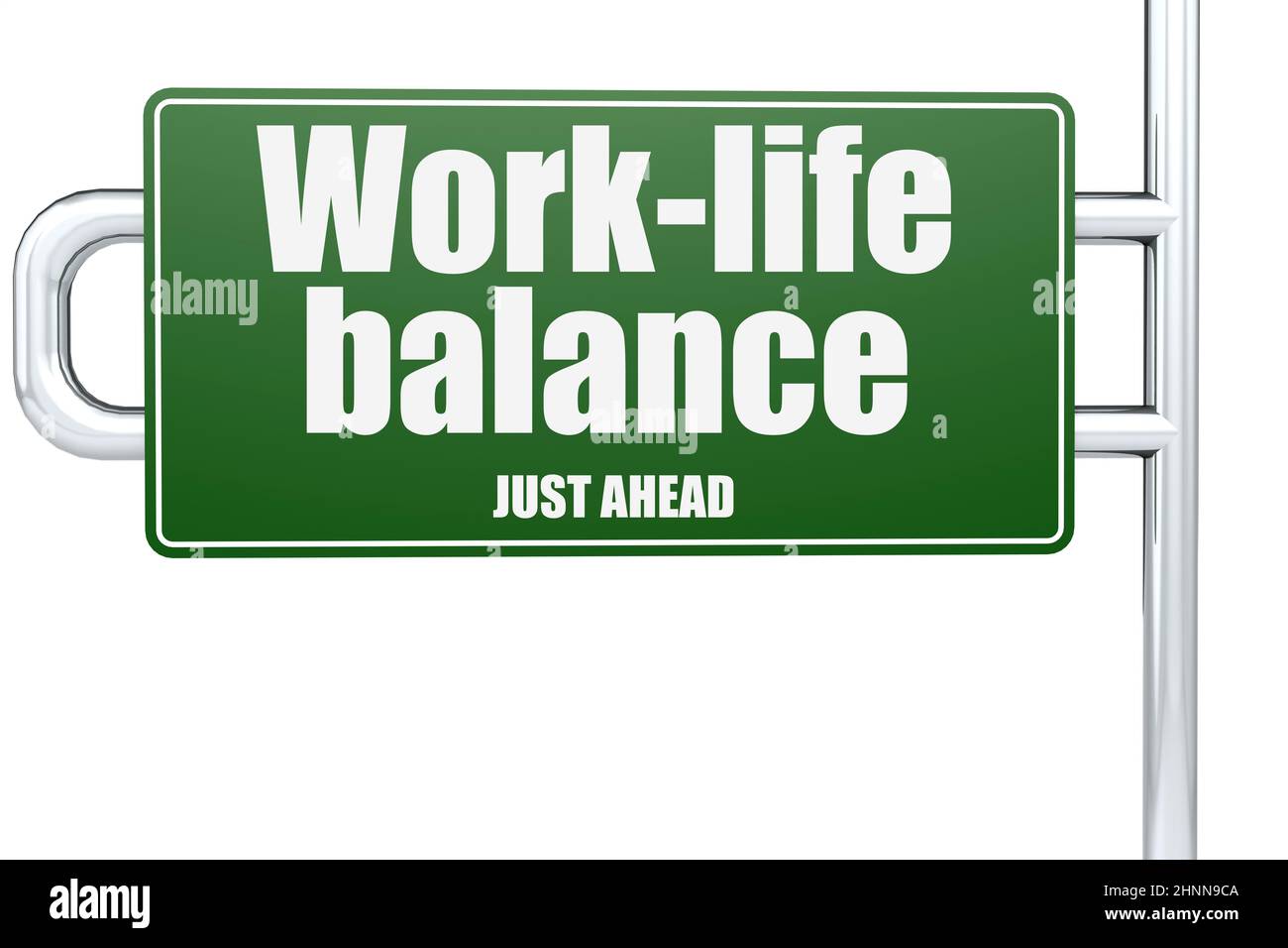 Work-life balance word on green road sign, 3D rendering Stock Photo - Alamy