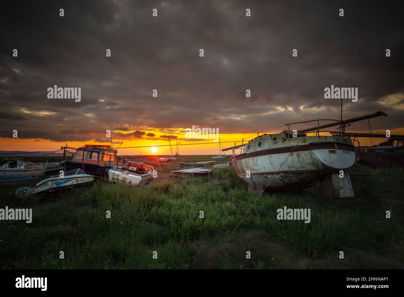 Heswall wrecks, Wirrel - Stock Image
