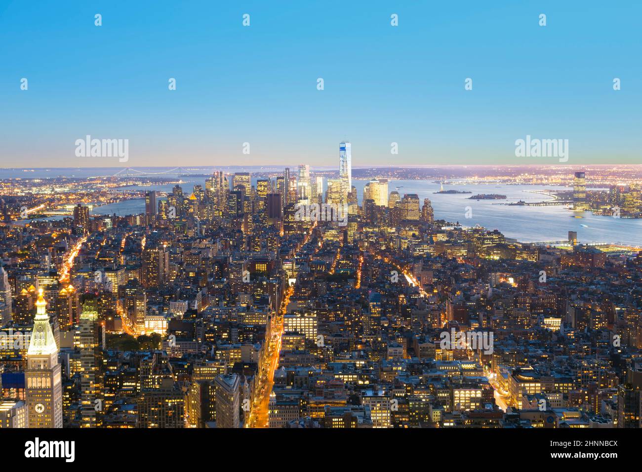 specular skyline view of New York Stock Photo