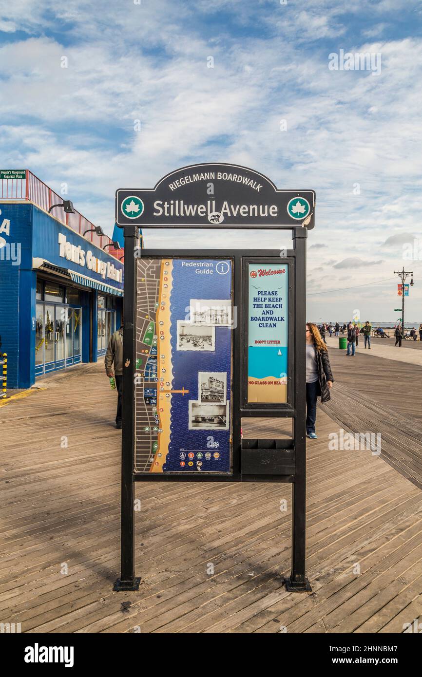 signage at famous stillwell avenue, also the so called Riegelmann