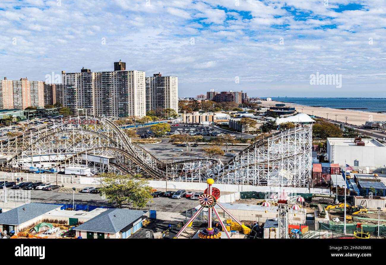 Luna park roller coaster ride hi-res stock photography and images - Alamy