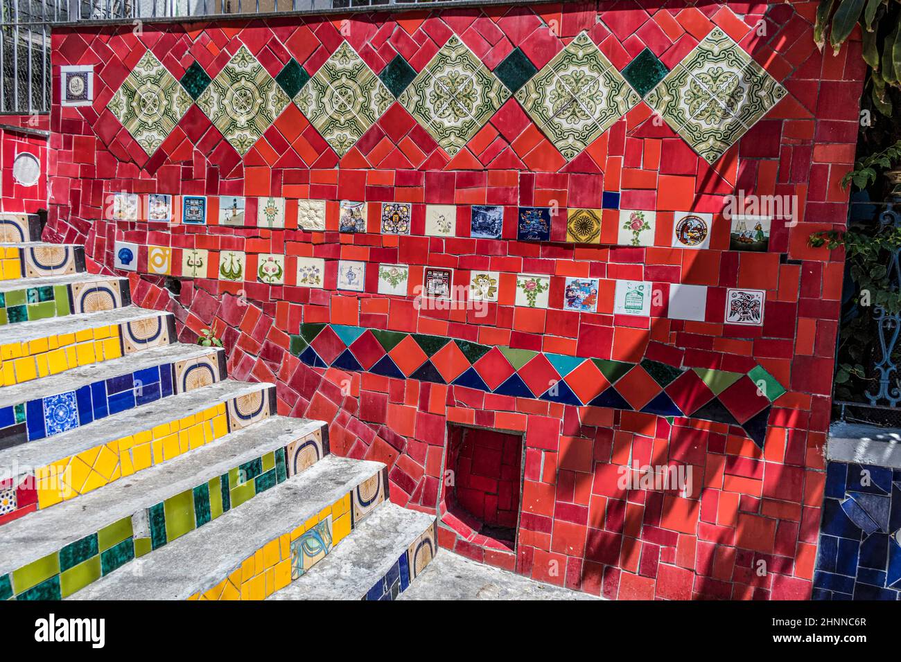 Selaron Steps connecting Lapa and Santa Teresa  in Rio Stock Photo