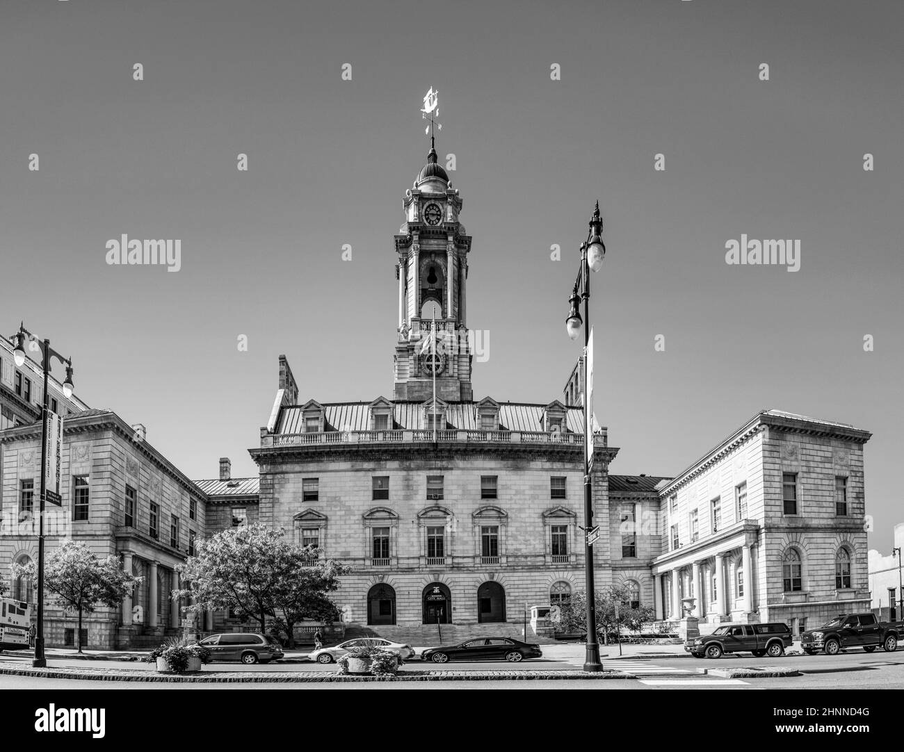 City hall in Portland. Portland is filled with 19th century brick buildings Stock Photo