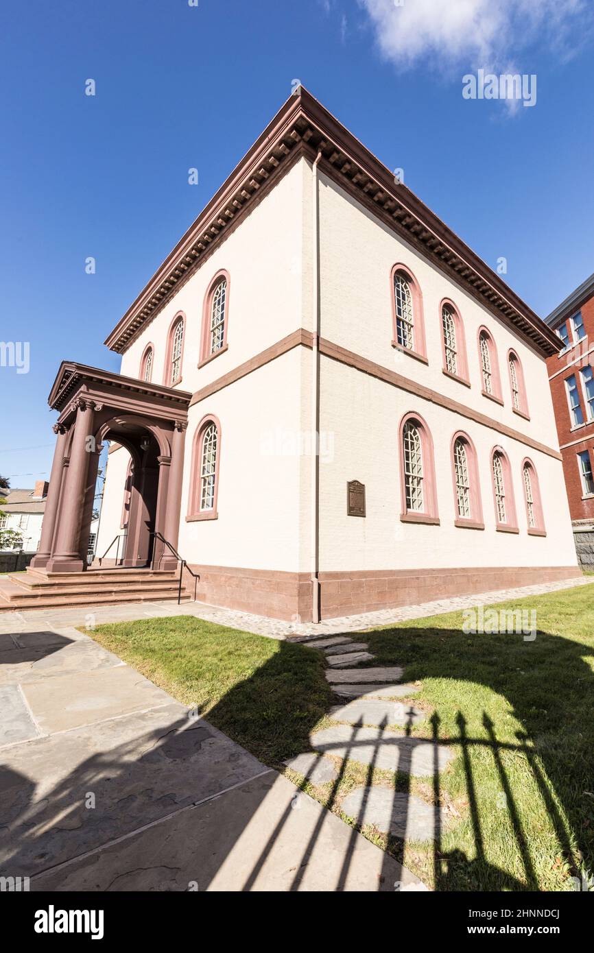 The Touro Synagogue of the Jeshuat Israel Congretation is the oldest synagogue building in the United States, founded in 1658 Stock Photo
