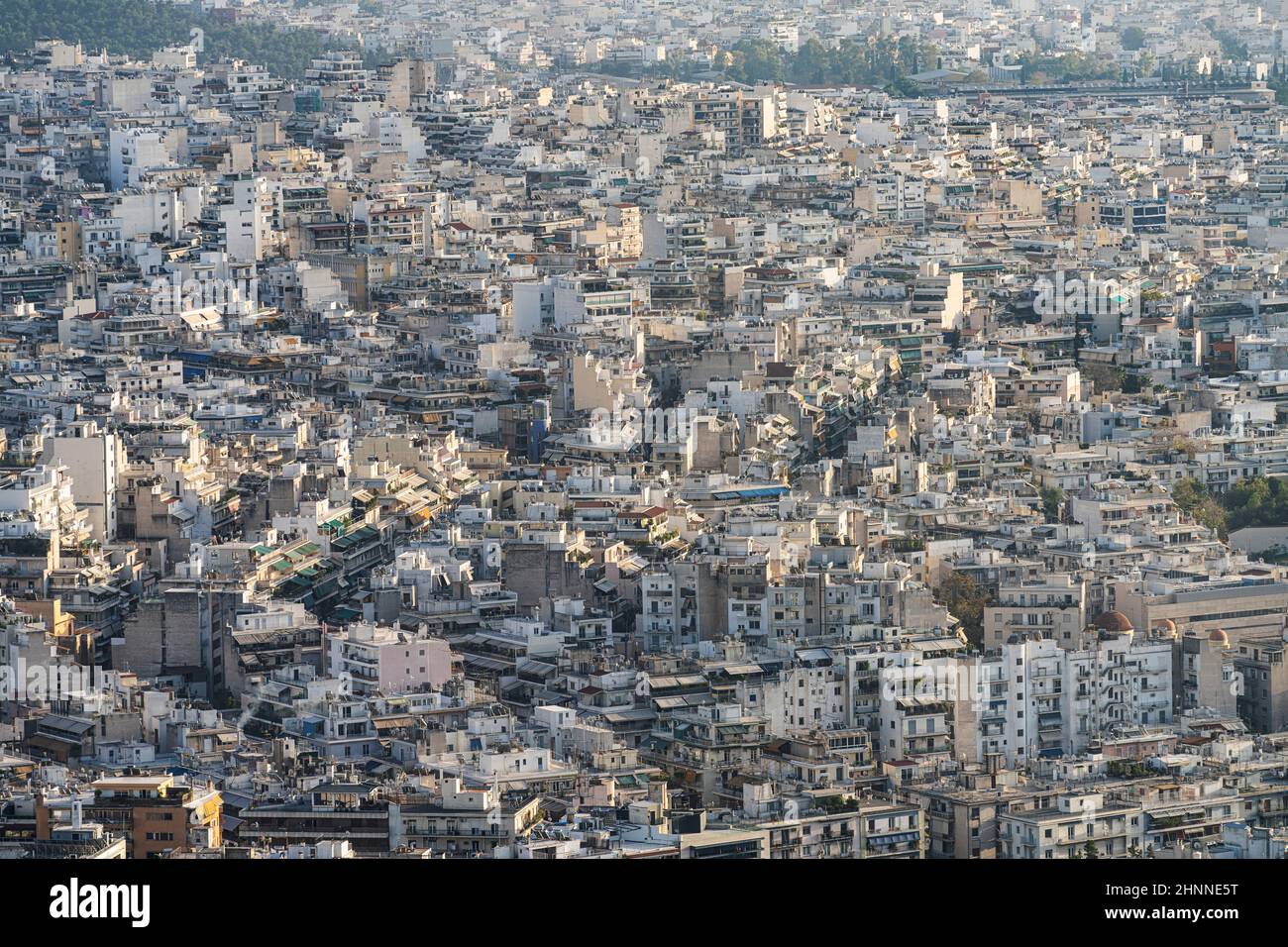 aerial view of Athens, Greece Stock Photo