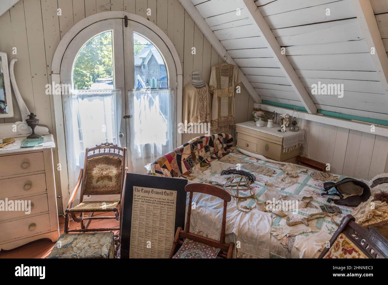inside the Carpenter Gothic Cottages with Victorian style, gingerbread