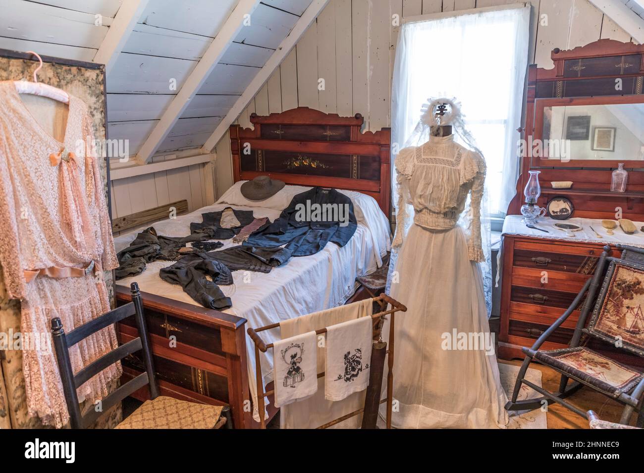 inside the Carpenter Gothic Cottages with Victorian style, gingerbread