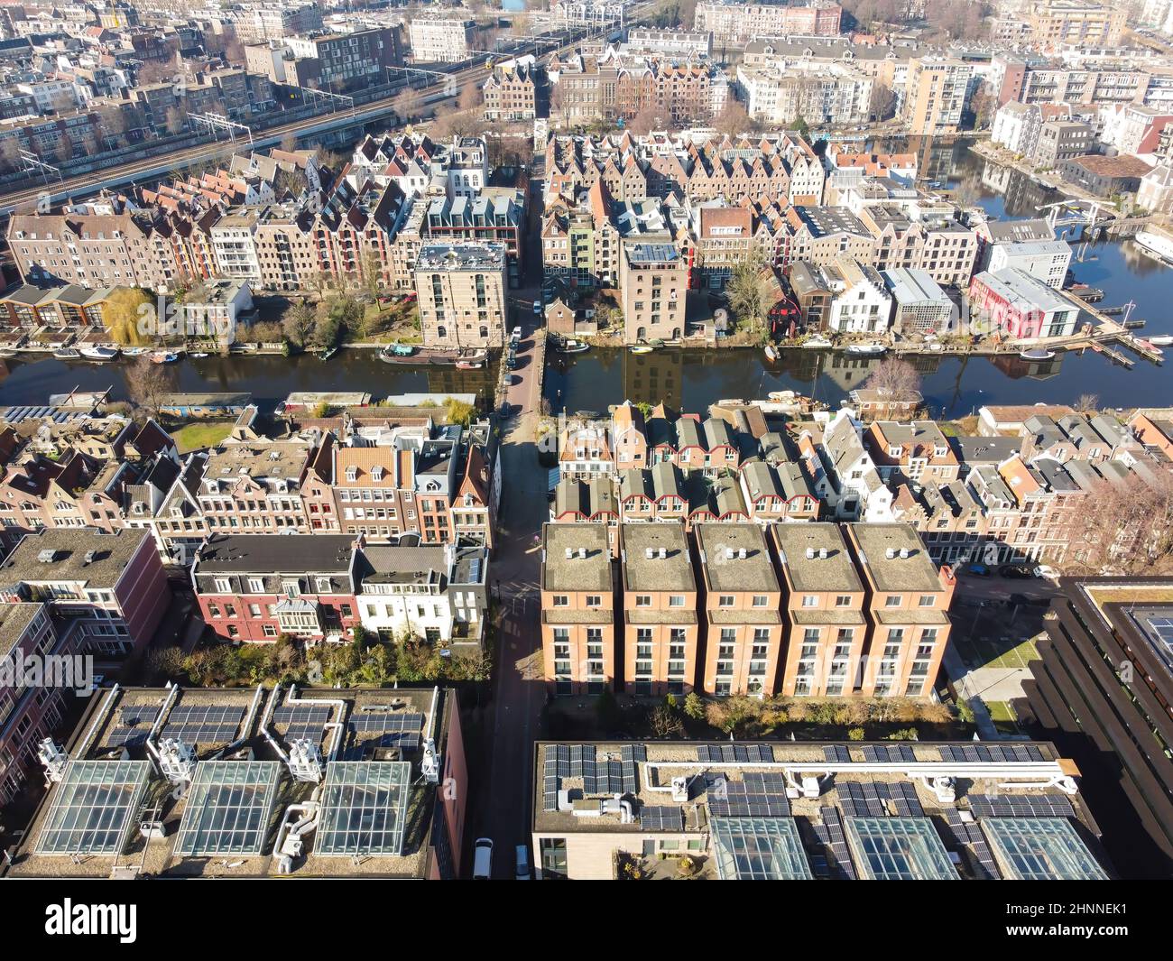 Urban development of Amsterdam, The Netherlands Stock Photo