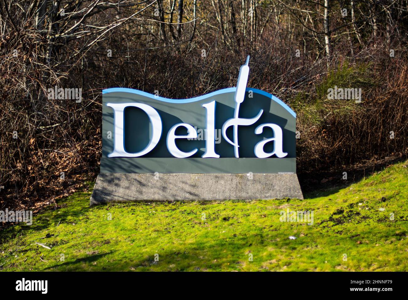 City of Delta sign, Delta, British Columbia, Canada Stock Photo Alamy