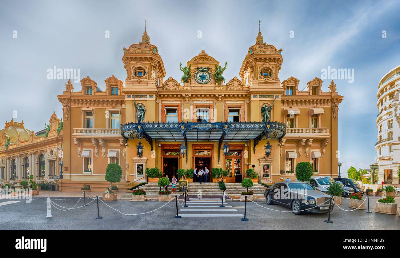 Facade of Monte Carlo Casino, gambling and entertainment complex, Monaco Stock Photo