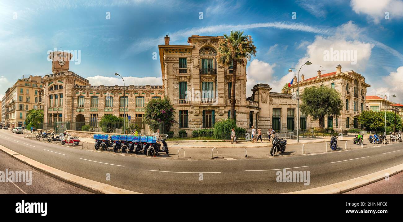 Lycee Massena, iconic building in Nice, Cote d'Azur, France Stock Photo