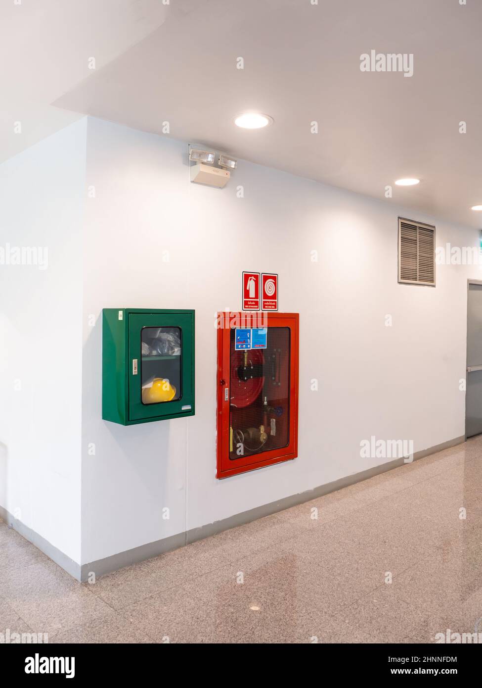 fire extinguisher in the office building Stock Photo Alamy