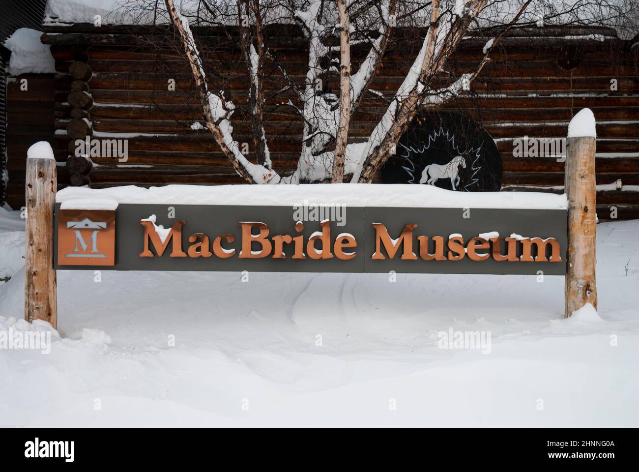 MacBride Museum sign, Whitehorse, Yukon, Canada Stock Photo - Alamy