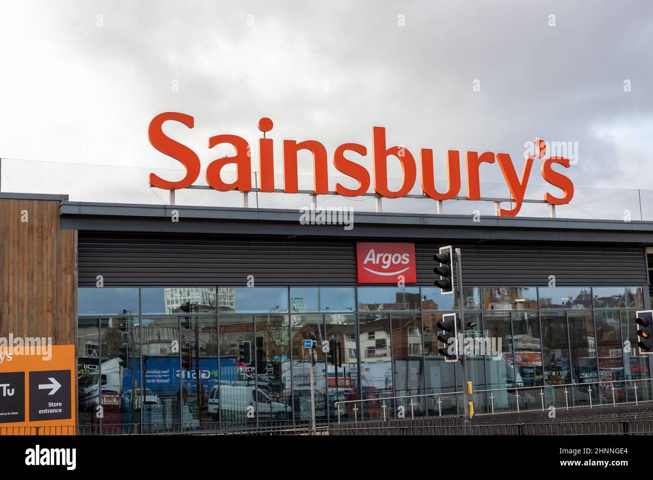 The front of Sainsbury's store in Wolverhampton City Centre complete