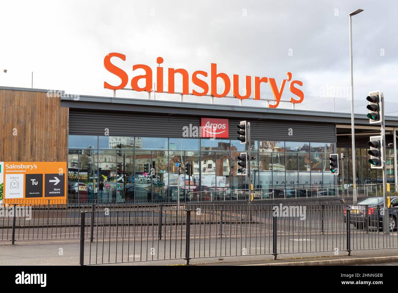 The front of Sainsbury's store in Wolverhampton City Centre complete