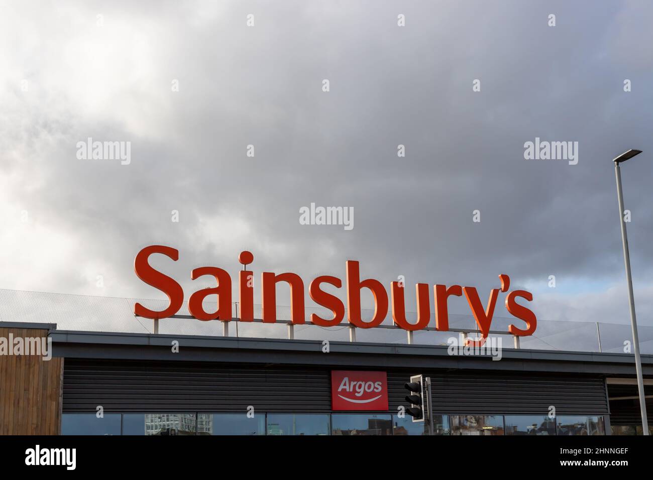The front of Sainsbury's store in Wolverhampton City Centre complete