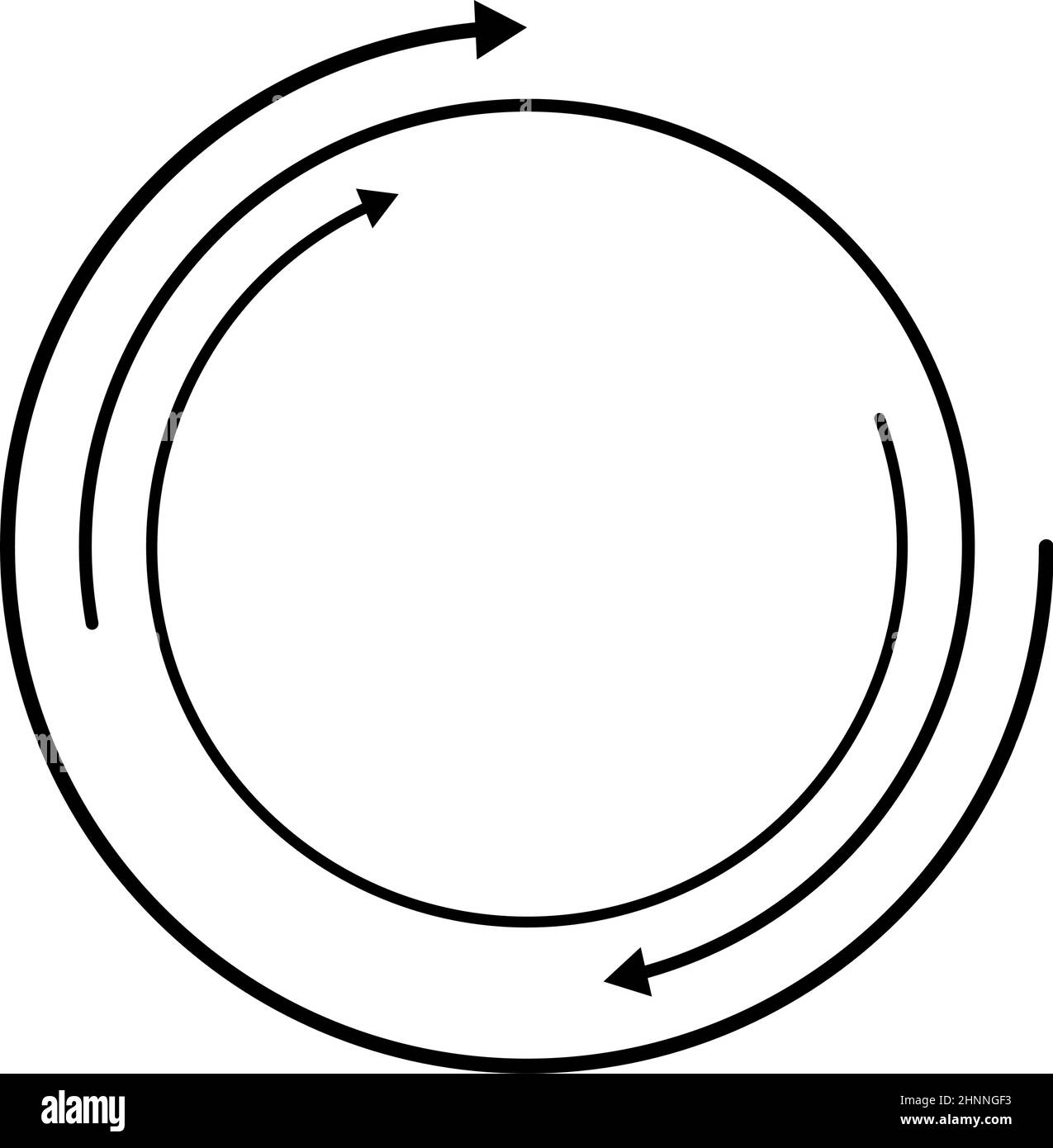 Random circular, cycle arrow element. Spiral, spinning, revolve arrows ...