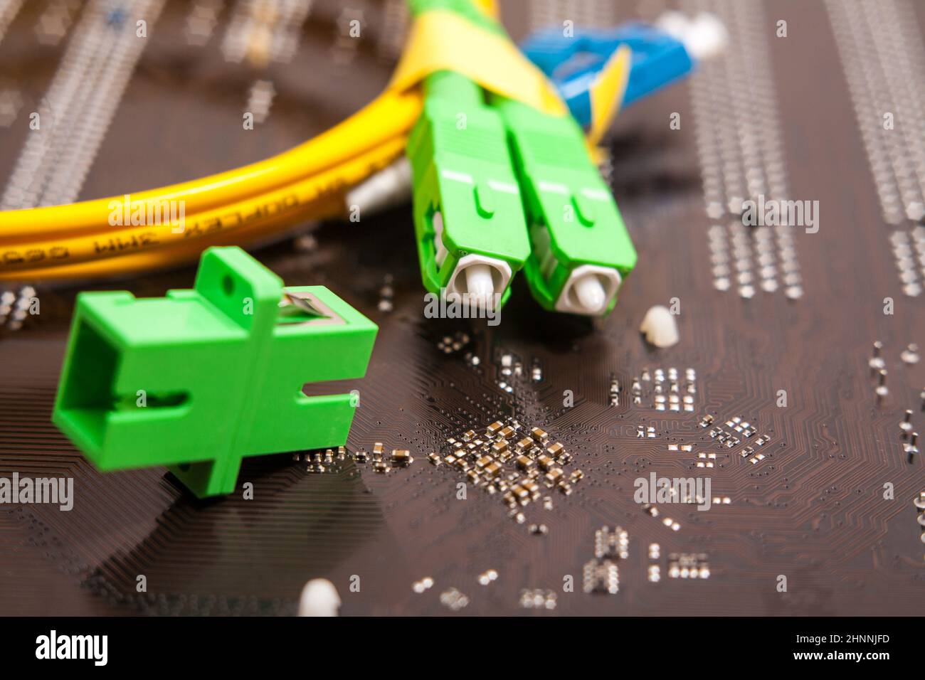 fiber optic patch cord Stock Photo Alamy