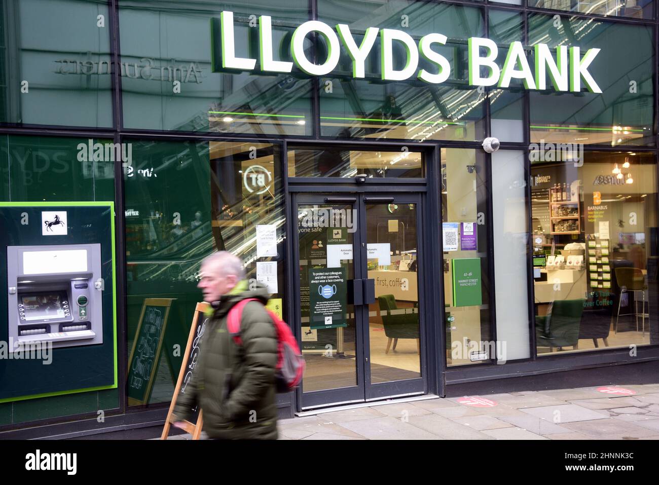 Lloyd's Bank branch in central Manchester, England, UK. Stock Photo