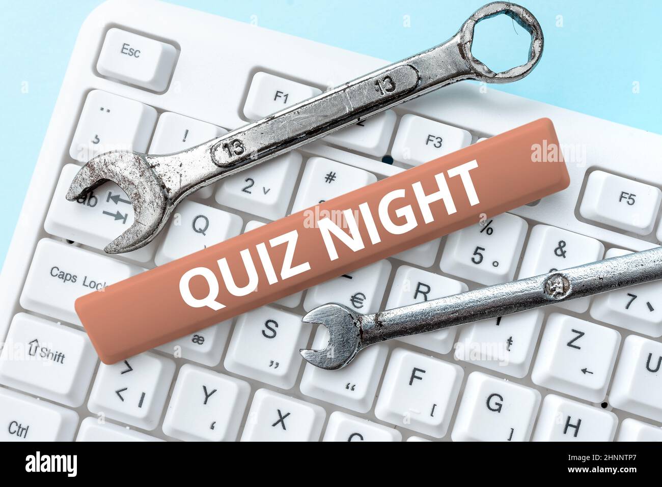 Hand writing sign Quiz Night. Business showcase evening test knowledge competition between individuals Abstract Fixing Outdated Websites, Maintaining Internet Connection Stock Photo