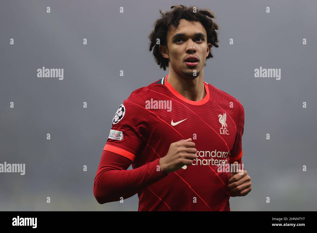 Trent Alexander-Arnold of Liverpool FC looks on during the UEFA ...