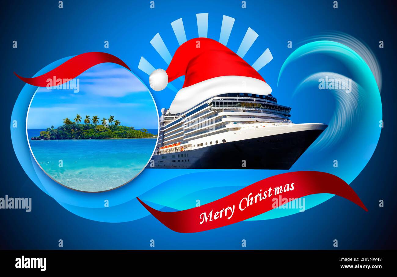 Christmas cruise and travel vacation concept Stock Photo