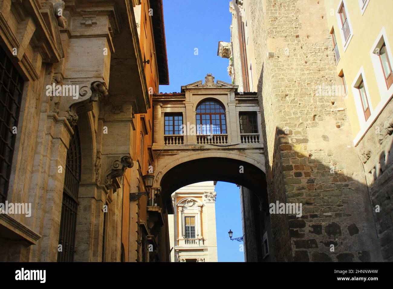 The bridge in front of city Hall, Senators on VIA DEL Campidoglio on the Capitoline hill, Rome, ITALY Stock Photo