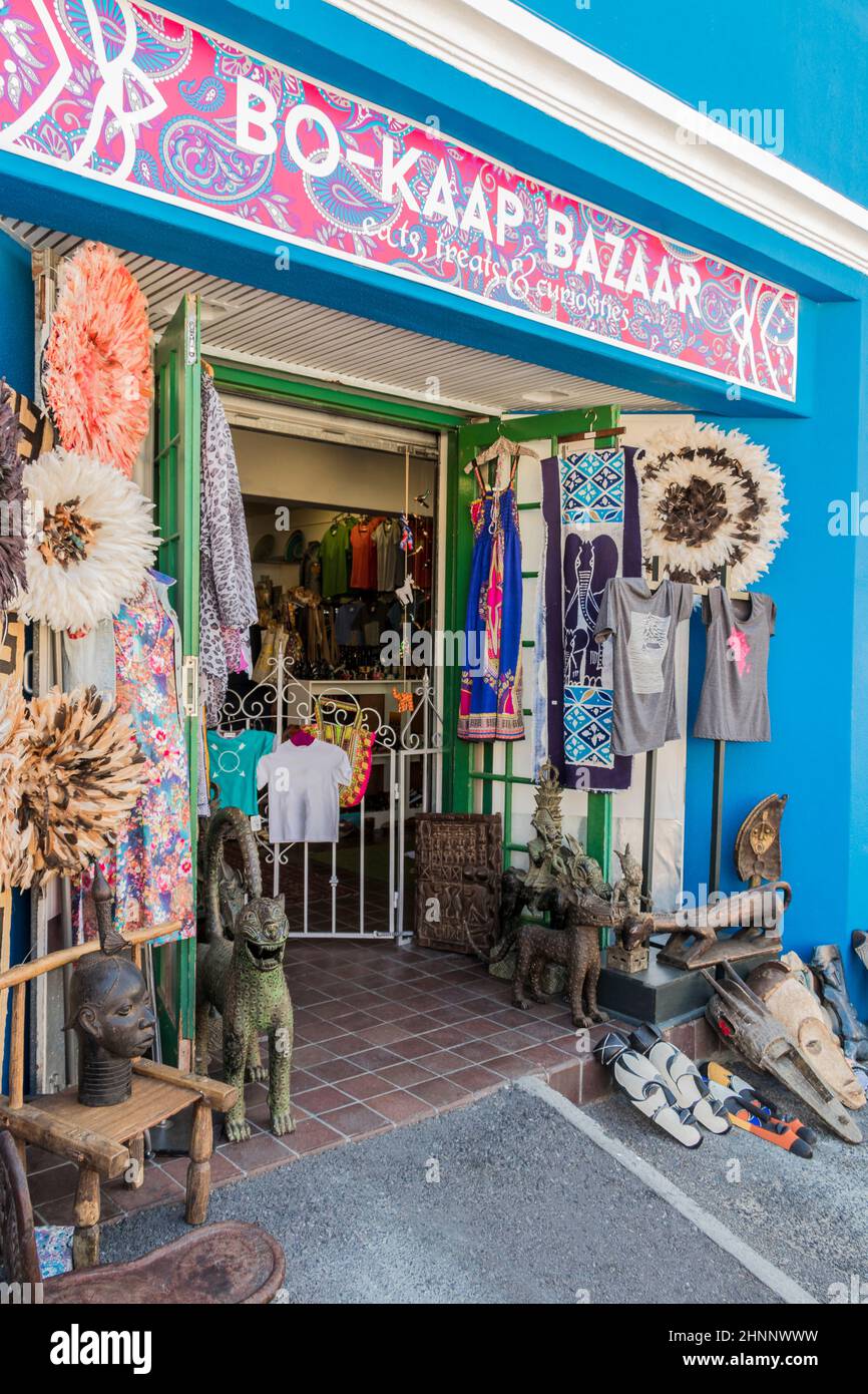 Bo-Kaap Bo Kaap Bazar shop market, Cape Town. Stock Photo
