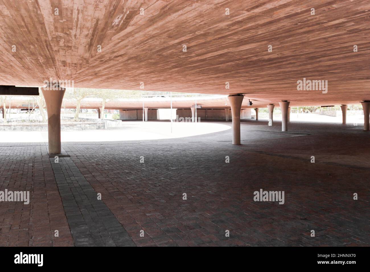 Under the Granger Bay Blvd roundabout at Cape Town Stadium. Stock Photo